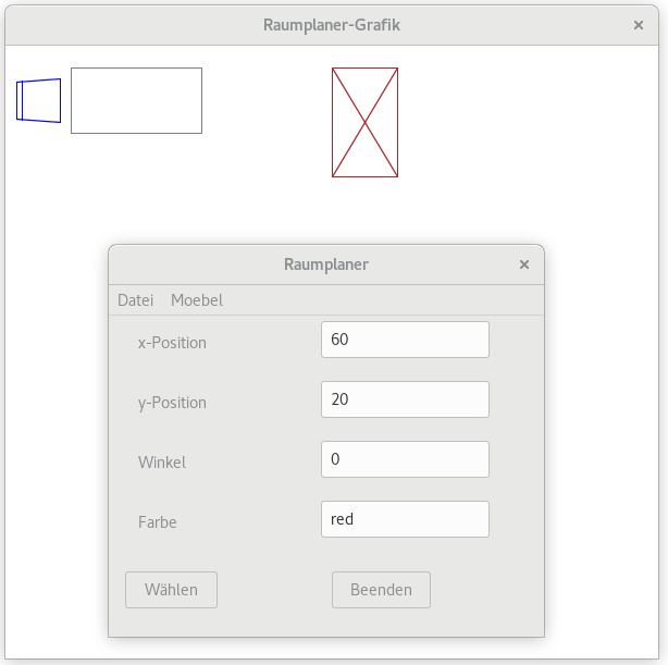 App-Fenster und Grafikfenster